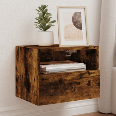 Walplus Tv Wall Cabinets 2 Pcs Smoked Oak 40X30X30 Cm Engineered Wood - image 1