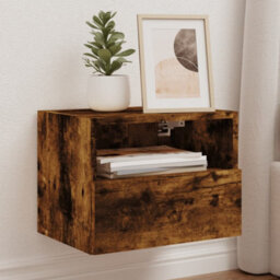 Walplus Tv Wall Cabinets 2 Pcs Smoked Oak 40X30X30 Cm Engineered Wood - thumbnail 1