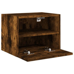 Walplus Tv Wall Cabinets 2 Pcs Smoked Oak 40X30X30 Cm Engineered Wood - thumbnail 7
