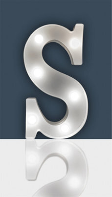 St Helens Home And Garden Battery Operated 3D Led Letter S Light - image 1