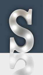 St Helens Home And Garden Battery Operated 3D Led Letter S Light - thumbnail 1
