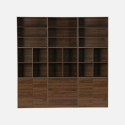 Sweeek - Sideboard Walnut Wood Effect 2-Door Storage Unit W 70 X D 35 X H 70 Cm - Kompo - thumbnail 6