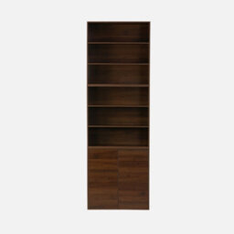Sweeek - Sideboard Walnut Wood Effect 2-Door Storage Unit W 70 X D 35 X H 70 Cm - Kompo - thumbnail 5