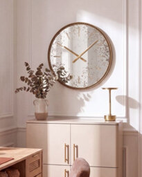 Beliani Retro Wall Clock Froissy 56 Cm Gold - thumbnail 2