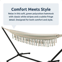 idooka Garden Hammock With Heavy-Duty Steel Stand Outdoor Swing - thumbnail 3