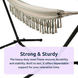 idooka Garden Hammock With Heavy-Duty Steel Stand Outdoor Swing - thumbnail 2