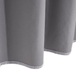 Thehotsale Solid Colour Faux Linen Polyester 100% Curtains Pair Blackout Curtains In Grey - thumbnail 7