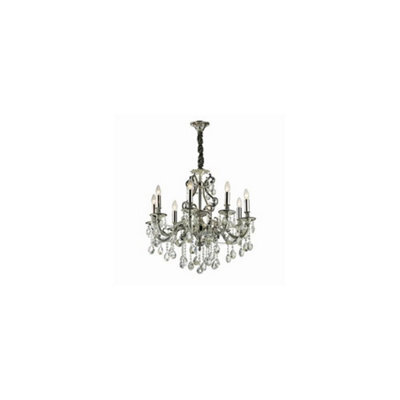 Ideal Lux Gioconda  8 Light Crystal Chandelier Antique Silver Finish, E14 - image 1