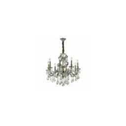 Ideal Lux Luminosa Gioconda 8 Light Crystal Chandelier Antique Silver Finish, E14
