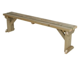 Arbor Garden Solutions Hollies Wooden Bench, Outdoor Garden Fence Seat(7Ft, Natural Finish) - thumbnail 1