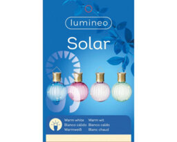 Lumineo Hanging Solar Lights Set Of 4 Bright Coloured Garden Solar Bulbs Warm White Leds - thumbnail 3