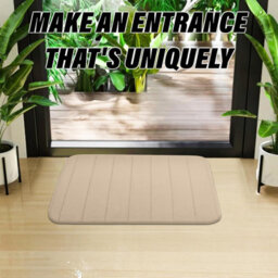 Ameha Memory Foam Bath Shower Mats Cream Bathroom Rug Super Soft Water Absorbent Luxury Modern Stylish 40X60 Cm Easy Care Anti Slip Uk - thumbnail 2