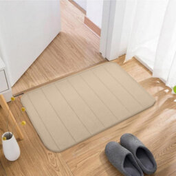 Ameha Memory Foam Bath Shower Mats Cream Bathroom Rug Super Soft Water Absorbent Luxury Modern Stylish 40X60 Cm Easy Care Anti Slip Uk - thumbnail 3