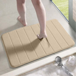 Ameha Memory Foam Bath Shower Mats Cream Bathroom Rug Super Soft Water Absorbent Luxury Modern Stylish 40X60 Cm Easy Care Anti Slip Uk - thumbnail 7