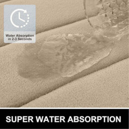 Ameha Memory Foam Bath Shower Mats Cream Bathroom Rug Super Soft Water Absorbent Luxury Modern Stylish 40X60 Cm Easy Care Anti Slip Uk - thumbnail 5