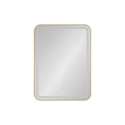 Royal Bathrooms Luna 600 X 800mm Brushed Brass Front Lit Led Framed Bathroom Led Mirror With Demister Pad & Touch Sensor - thumbnail 4