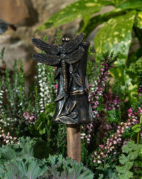 Jardinopia Dragonfly On Bamboo Cane Or Stake Topper - L5 X W5.5 X H8 Cm - thumbnail 5
