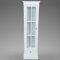 Berkfield Chic Bookcase Cabinet With 3 Shelves White Wooden - thumbnail 3