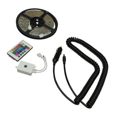 SecureFix Direct Remote Controlled Led Strip Lights 5M With Flagpole (12V Christmas Decorations Caravan Motorhome) - image 1