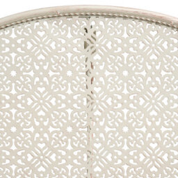 Wyld And Coco Lumagarden Half-Round Garden Bistro Table Beige Metal 80 X 36 X 75 Cm - Rust-Resistant Iron Frame - thumbnail 8