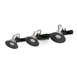 Luminosa Lighting Luminosa Cup 3 Light Indoor Adjustable Wall Spotlight Black, Matt Nickel, Gu10 - thumbnail 1