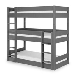 Julian Bowen Trio 90Cm Single Anthracite Black 3 Tier Triple Bunk Bed - thumbnail 3