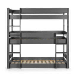 Julian Bowen Trio 90Cm Single Anthracite Black 3 Tier Triple Bunk Bed - thumbnail 6
