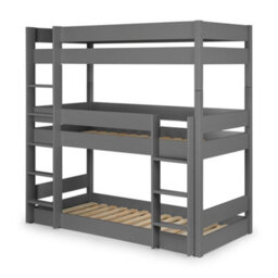 Julian Bowen Trio 90Cm Single Anthracite Black 3 Tier Triple Bunk Bed - thumbnail 4