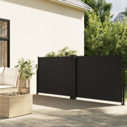 Walplus Retractable Side Awning Garden Sun Shade Canopy Gazebo For Back Door, Porch, Patio Black 140X1000 Cm - thumbnail 1