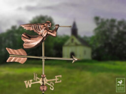 Good Directions Cottage Angel Copper Weathervane - H60 X W53 X L28 Cm