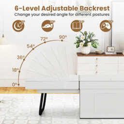Gainoom 4-In-1 Convertible Sofa Bed White Folding Ottoman Sleeper Couch Lounger - thumbnail 7