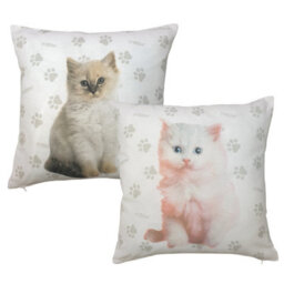 Cute Kittens Duchess Pack Of 2 Cushion Covers, Rachael Hale Paw Print Meow Gracie Cats - thumbnail 2