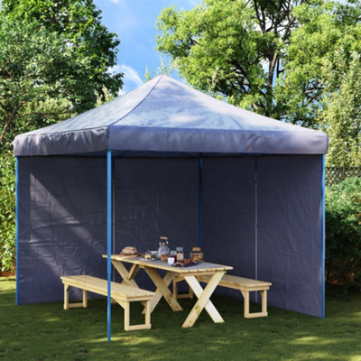 Walplus Party Tent Garden Gazebo Canopy Sidewall 2 Pcs With Zipper Pe Blue - image 1