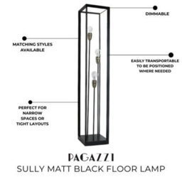 Pagazzi Lighting Pagazzi Sully Matt Black Floor Lamp - thumbnail 5