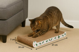 Almineez 2 X Cat Scratching Board With Catnip Reversible Corrugated Cardboard Scratch Pad - thumbnail 6