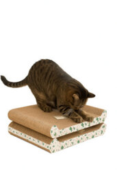 Almineez 2 X Cat Scratching Board With Catnip Reversible Corrugated Cardboard Scratch Pad - thumbnail 1
