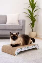 Almineez 2 X Cat Scratching Board With Catnip Reversible Corrugated Cardboard Scratch Pad - thumbnail 3