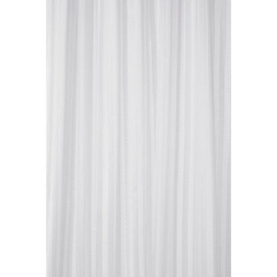 Croydex Woven Stripe Shower Curtain With Weighted Hem (180 X 180Cm) - image 1