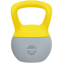Sportnow 6Kg Kettlebell With Soft Body And Non-Slip Handle, Yellow And Grey - thumbnail 2