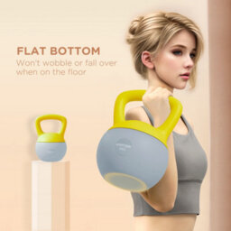 Sportnow 6Kg Kettlebell With Soft Body And Non-Slip Handle, Yellow And Grey - thumbnail 6