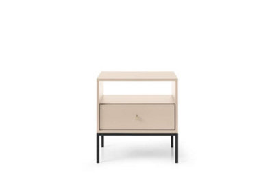 Arte Mono Cabinet In Beige - Modern And Practical Furniture With Drawer And Open Compartment (W540mm X H560mm X D390mm) - image 1