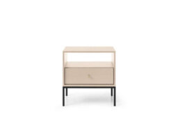 Arte Mono Cabinet In Beige - Modern And Practical Furniture With Drawer And Open Compartment (W540mm X H560mm X D390mm) - thumbnail 1