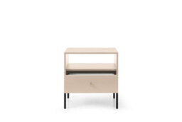 Arte Mono Cabinet In Beige - Modern And Practical Furniture With Drawer And Open Compartment (W540mm X H560mm X D390mm) - thumbnail 2