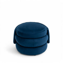 Accent Swivel Chair In Blue Fabric - thumbnail 7