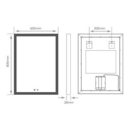 FNX Bathrooms Milton Tunable Led Bathroom Mirror - 600X800mm, Dimmable With Demister & Ip44 Rating - thumbnail 5