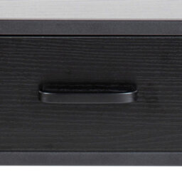 Wyld Haus El Paso Black Bedside Table 1 Drawer With Bottom Shelf, Ash Black Laminate - thumbnail 8
