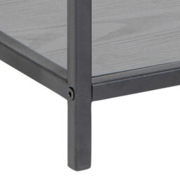 Wyld Haus El Paso Black Bedside Table 1 Drawer With Bottom Shelf, Ash Black Laminate - thumbnail 9