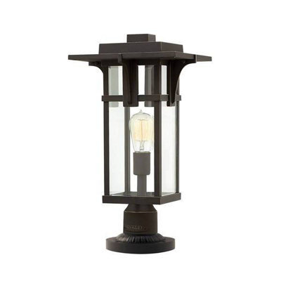Luminosa Lighting Luminosa Manhattan 1 Light Outdoor Pedestal Light Oil Rubbed Bronze Ip44, E27