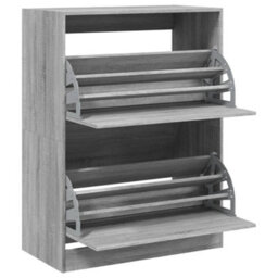 Walplus Shoe Cabinet With 2 Flip-Drawers Grey Sonoma 80X42X108 Cm - thumbnail 5