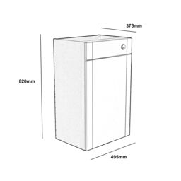 Ashford Matt Dusty Pink Shaker Freestanding Toilet Cabinet (H)820mm X (W)495mm - thumbnail 3
